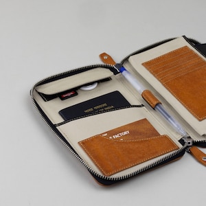 Leather Passport Holder, Small Leather Goods Gift for Men image 4
