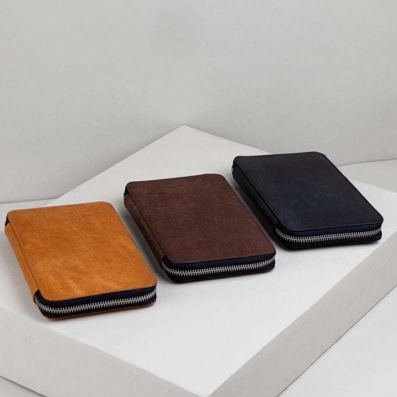 Leather Passport Holder, Small Leather Goods Gift for Men image 16
