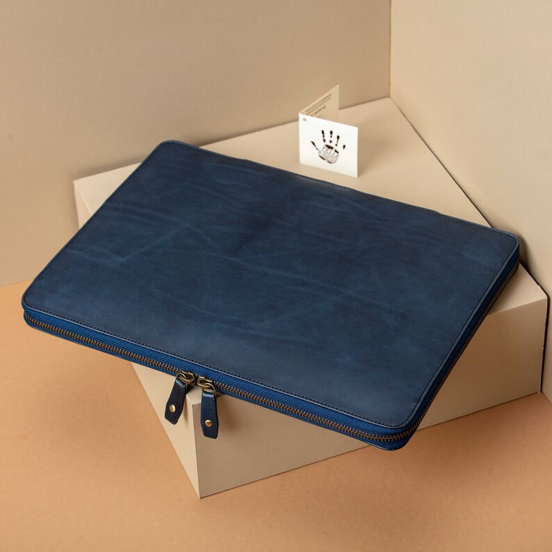 Macbook Pro Zip Case Leather Personalized Macbook Air Zip Etsy