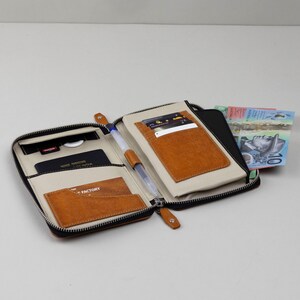 Leather Passport Holder, Small Leather Goods Gift for Men image 3