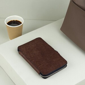 Leather Passport Holder, Small Leather Goods Gift for Men image 13