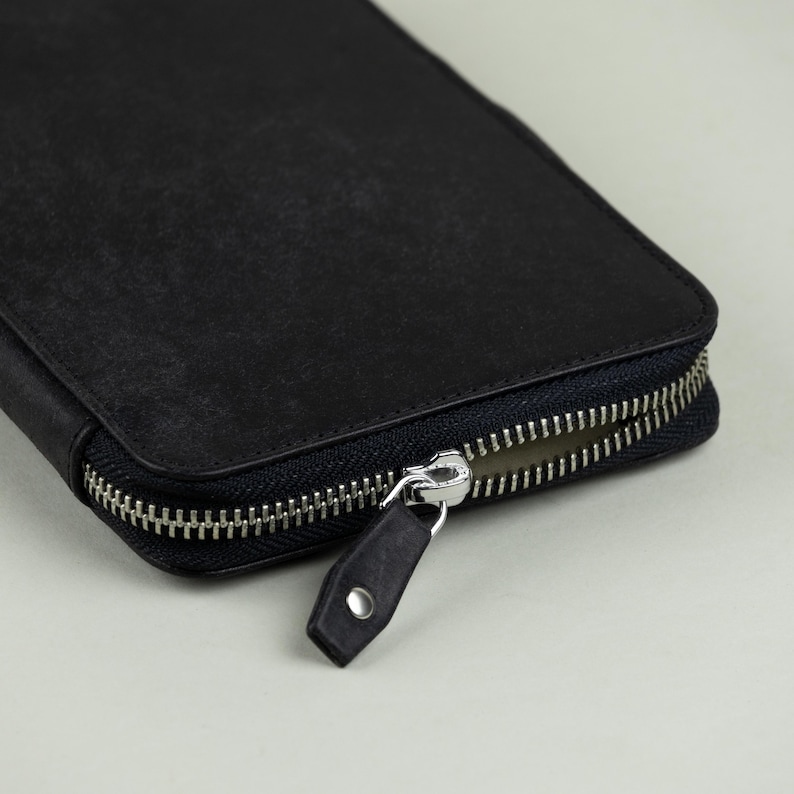 Leather Passport Holder, Small Leather Goods Gift for Men image 15