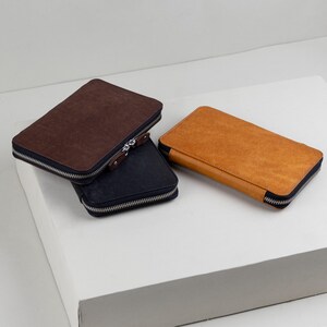 Leather Passport Holder, Small Leather Goods Gift for Men image 17