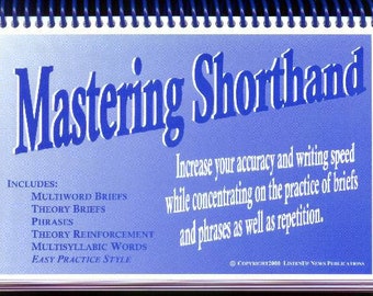 Mastering Machine Shorthand - Court Reporting LIT Material for Accuracy - Briefs, phrases, squeezes, multisyllabic WITH Free Teacher Card