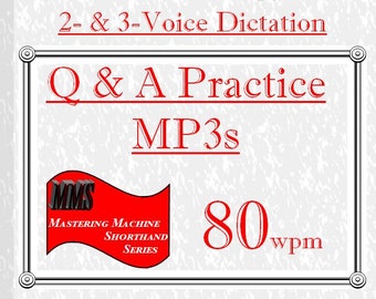 80wpm Dictation (Parts 1-16) from 800 Most Common Depo Phrases - Volume I -mp3 format - Court Reporting - 2- and 3-Voice Q&A Audio Dictation