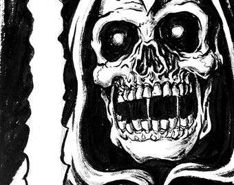 8x10 black and white one Character commission drawing (non-commercial use)