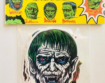 Tim Baron 80s Retro Monster Halloween Sticker Set