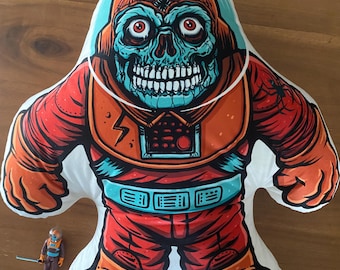 22&quot; Tall ASTRO ZOMBIE Orange/Burgundy Tim Baron Pillow Villain Custom-shaped pillow