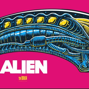 12”x24” - Outer space creature Horror Giclee Poster Print