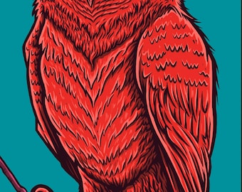 12”x24” - “Wise Owl” Giclee Poster Print