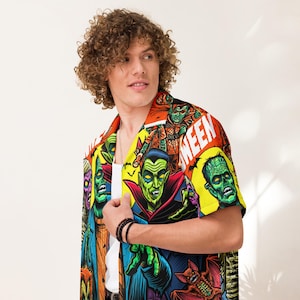 I Remember Halloween Monster Jam Tim Baron Unisex button shirt