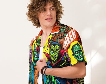 I Remember Halloween Monster Jam Tim Baron Unisex button shirt