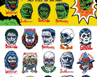 18”x24” Poster Giclee print retro Halloween vintage monster