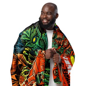 37"x57" I Remember Halloween Tim Baron Monster Jam Sherpa blanket