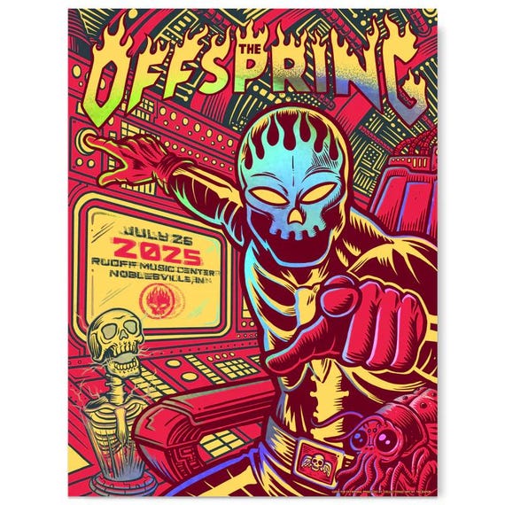 The OFFSPRING Noblesville IN Poster AP Signed and Numbered (15) by