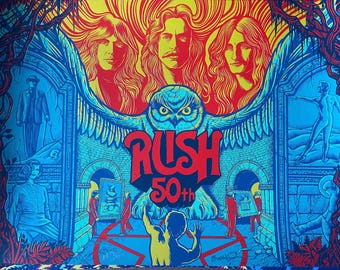 18x24 Signed and Numbered RUSH Official Poster Released by the