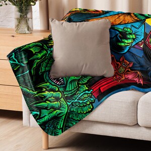 60"x80" Monster Jam Halloween Tim Baron Horror Sherpa blanketSherpa blanket
