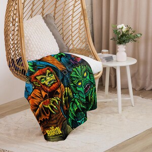 60"x80" Monster Jam Halloween Tim Baron Horror Sherpa blanketSherpa blanket