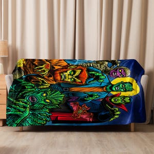 60"x80" Monster Jam Halloween Tim Baron Horror Sherpa blanketSherpa blanket