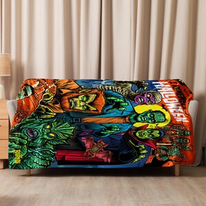 I Remember Halloween Tim Baron Monster Jam Sherpa blanket