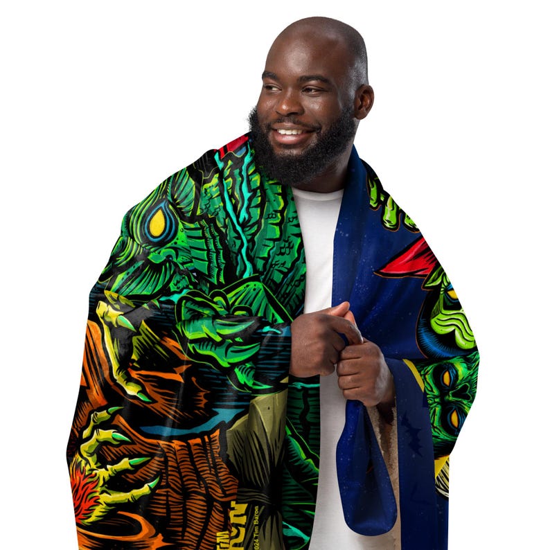 60"x80" Monster Jam Halloween Tim Baron Horror Sherpa blanketSherpa blanket