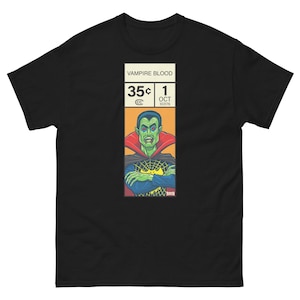 Halloween Dracula Vampire Comic Book Horror by Tim Baron Unisex classic tee