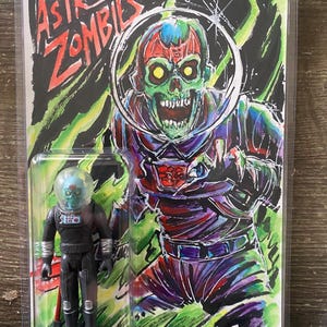 Original Painting Art Cardback Super7 Tim Baron Astro Zombie Black