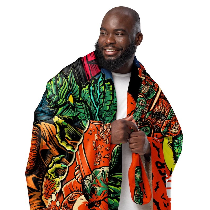 I Remember Halloween Tim Baron Monster Jam Sherpa blanket