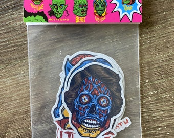 Tim Baron 80s TV/Movie Monster Holofoil Halloween Sticker Set