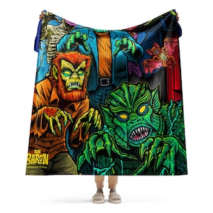 60"x80" Monster Jam Halloween Tim Baron Horror Sherpa blanketSherpa blanket