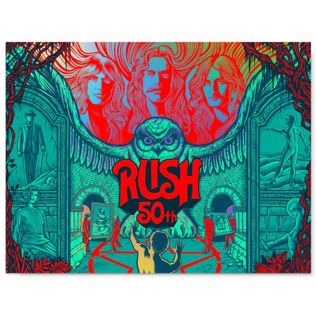 RUSH 50TH ANNIVERSARY Rainbow Foil Poster Signed Numbered AP - Etsy