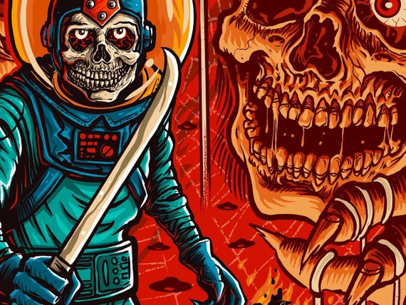 12”x18” Astro Zombies Epic Giclee Poster Print - Etsy