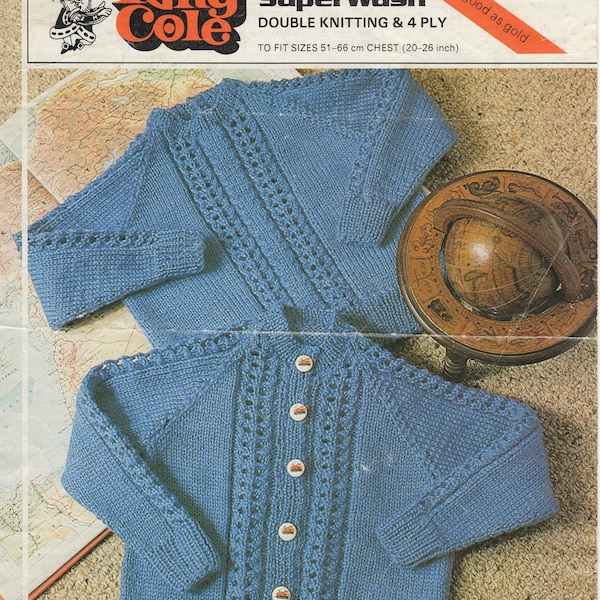 Baby's Vintage Cardigan - King Cole Knitting Pattern