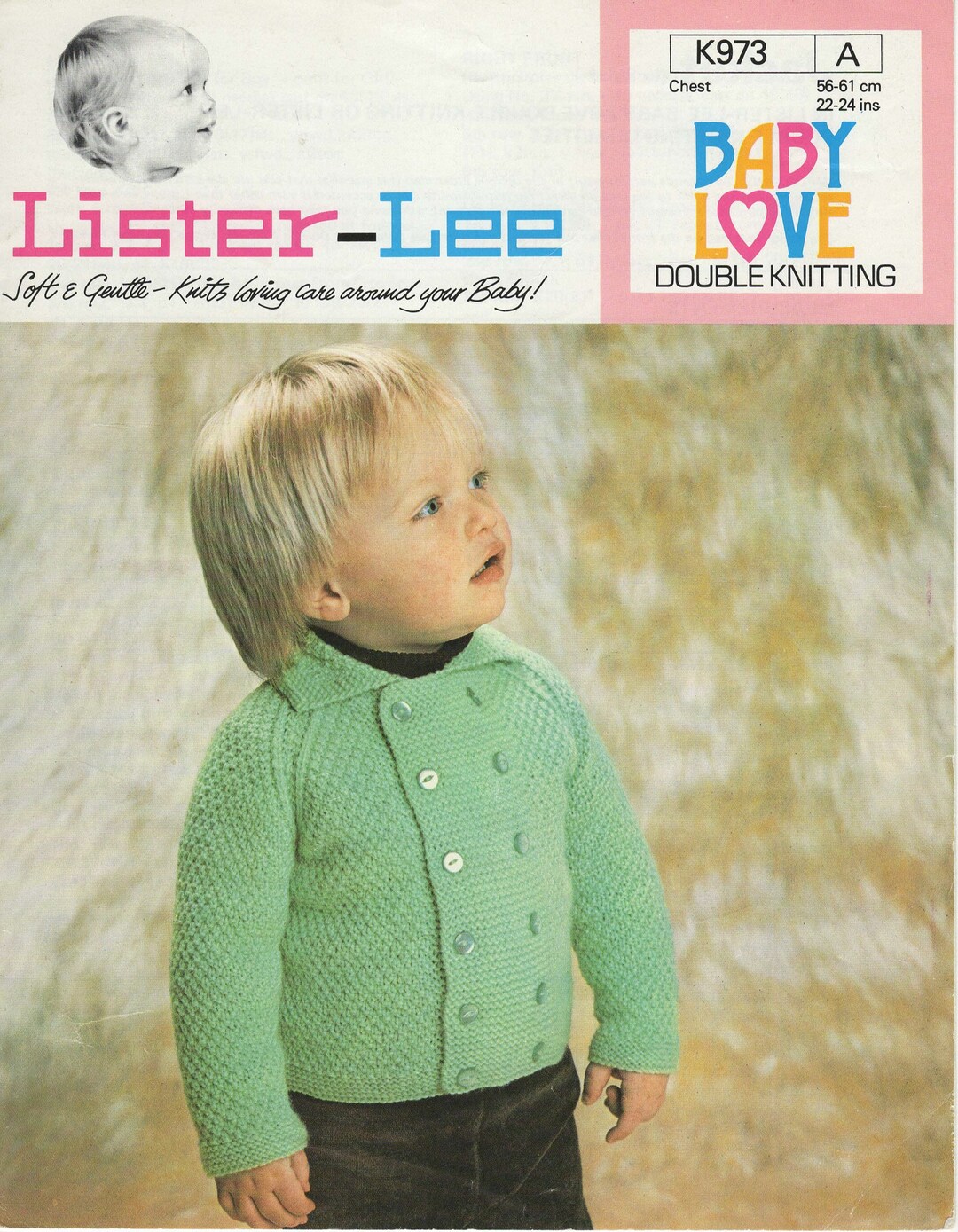 Adorable Vintage Jacket Knitting Pattern lister Lee K973 Etsy
