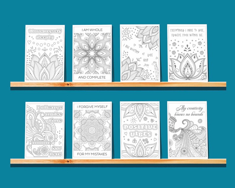 10 Mental Health Coloring Pages for Adults. Unique, Quirky Sheets With