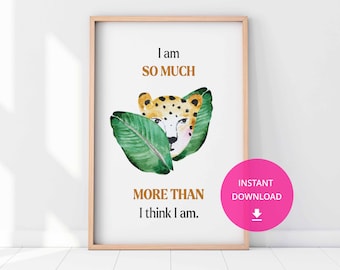 Printable positivity poster, positive affirmations, gratitude poster, morning affirmations to start the day.