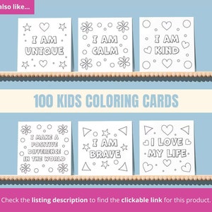 You may also like this related product - 100 kids coloring cards
