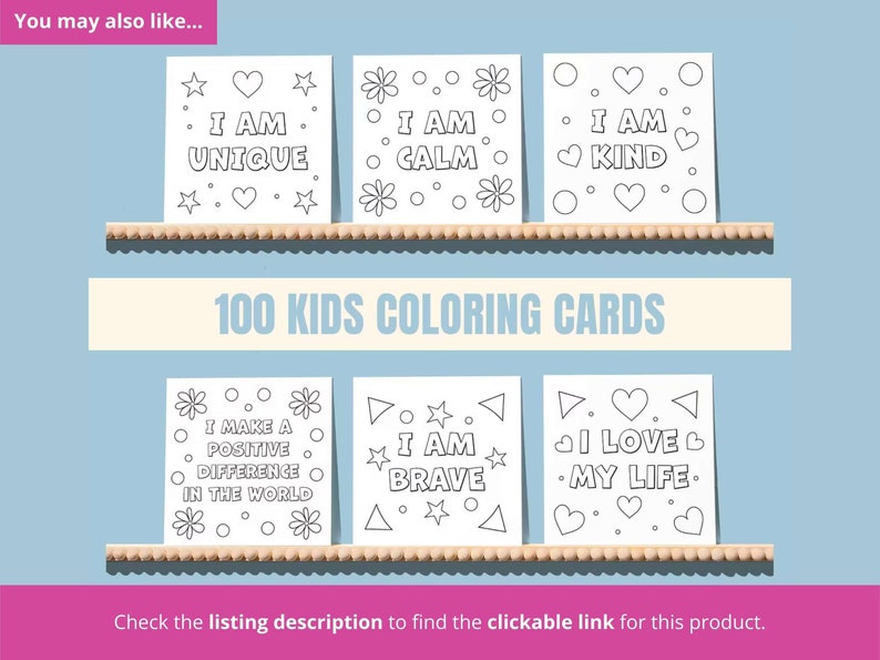 You may also like this related product - 100 kids coloring cards