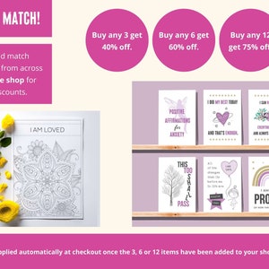 Mix and match printables from across the whole shop for big discounts. 40% off 3 items. 60% off 6. 75% off 12.