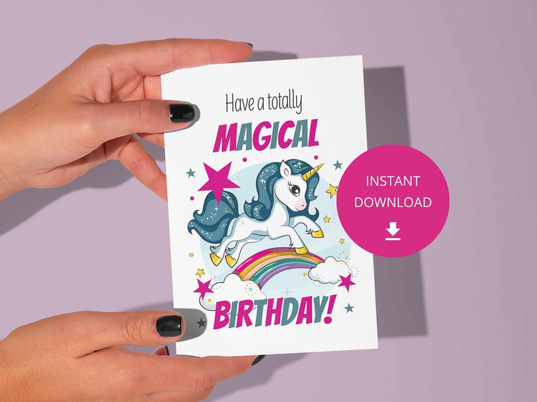 Printable Unicorn Birthday Card - Il 1080xN.5763028088 Yi9j 
