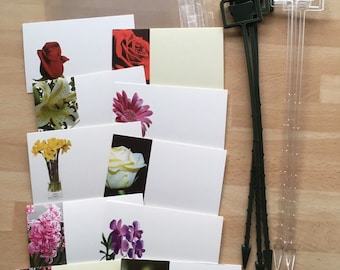 10 | 25 | 50  Remembrance plain florist cards, card holders & clear cellophane envelopes or CARDS ONLY