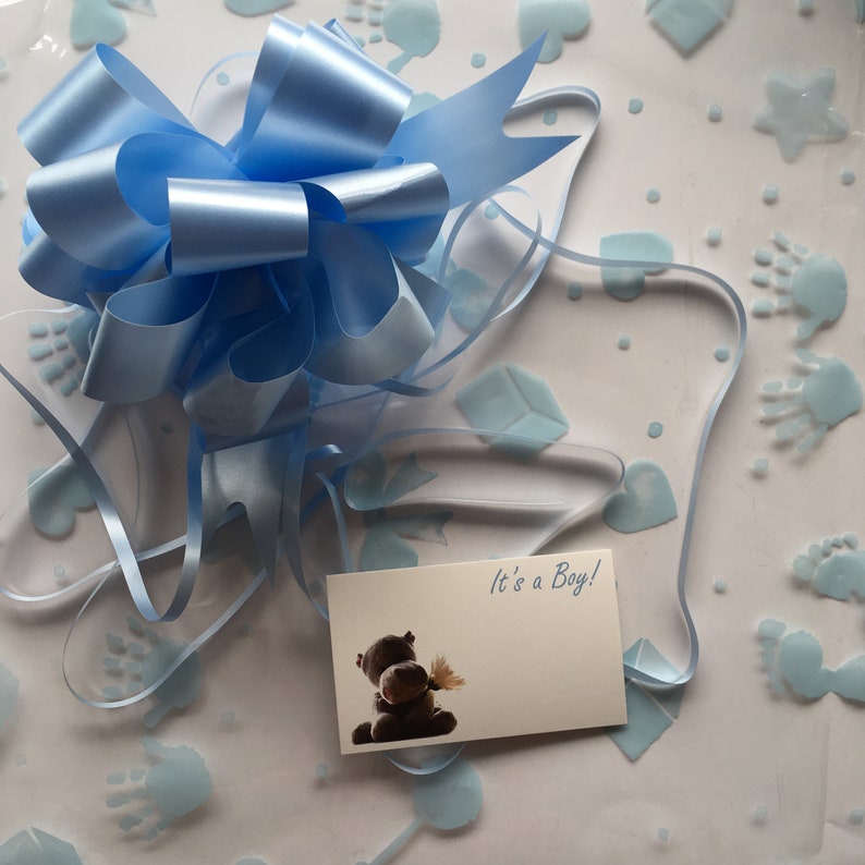Blue Baby Shapes Cellophane Gift Wrap Accessory DIY Hamper Etsy