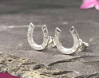 Silver Horseshoe Studs UK,