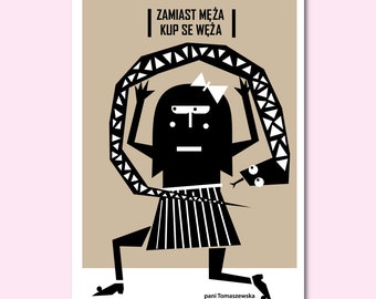 Plakat "Zamiast męża"