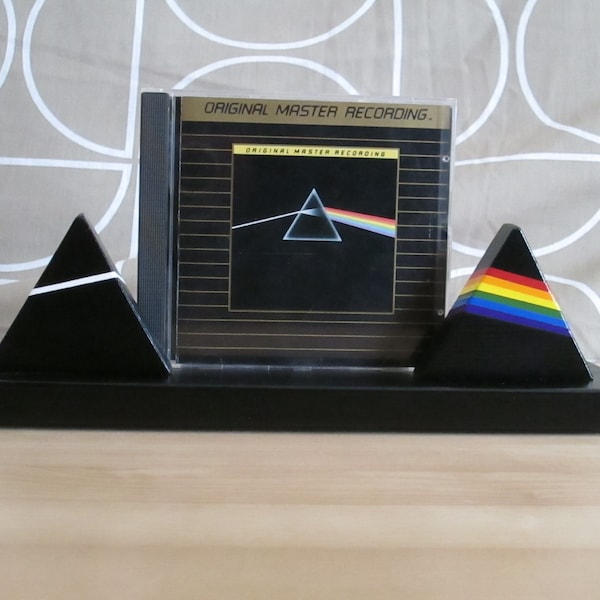 Pink Floyd CD Holder Album Covers Handmade Wooden Ornament Sculpture Now Playing Black
