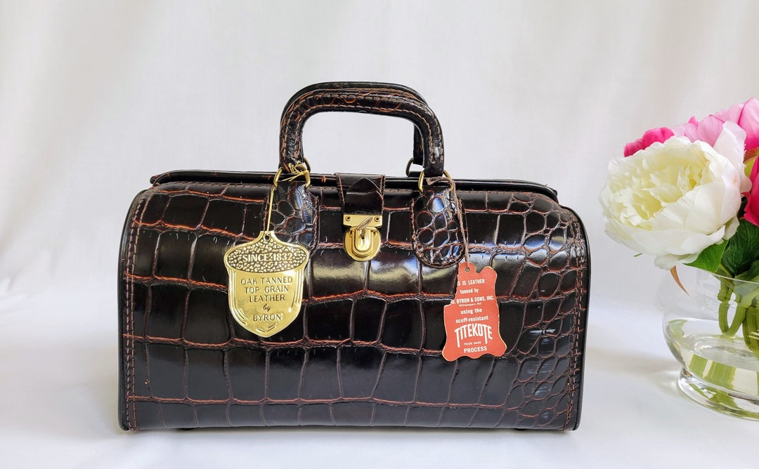 Gladstone Medical Bag by Byron Oak Tanned Top Grain Upjohn Etsy