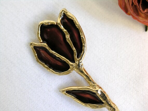 Erwin Pearl Tulip Flower Pin or Brooch / Original… - image 2