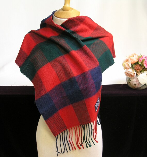 Checked Givenchy Scarf, Shawl, Wrap / Made in Ita… - image 6