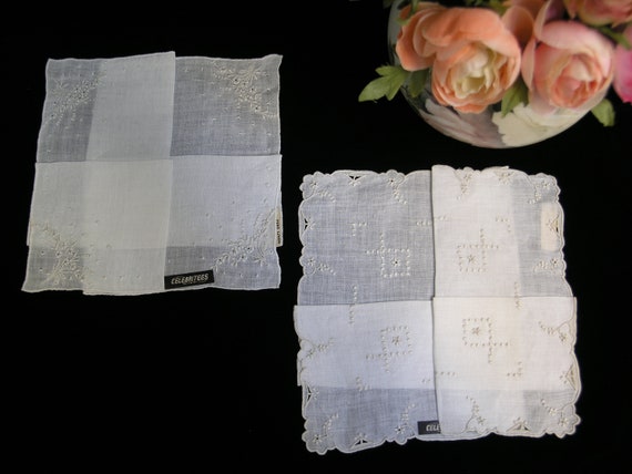 2 NEW Ladies Vintage Hankies / By Celebritees fro… - image 1