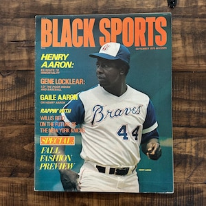 Vintage September 1973 Black Sports Magazine - Hank Aaron, Willis Reed